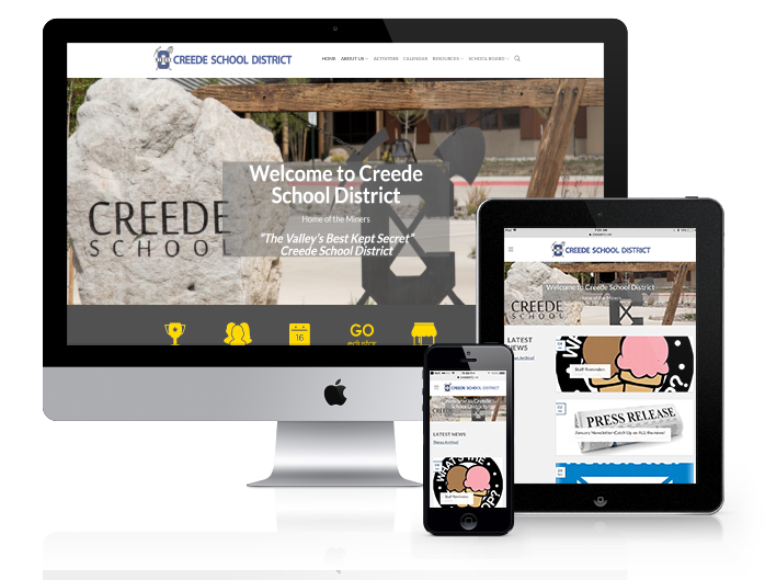 Creede School District App and Website showcase