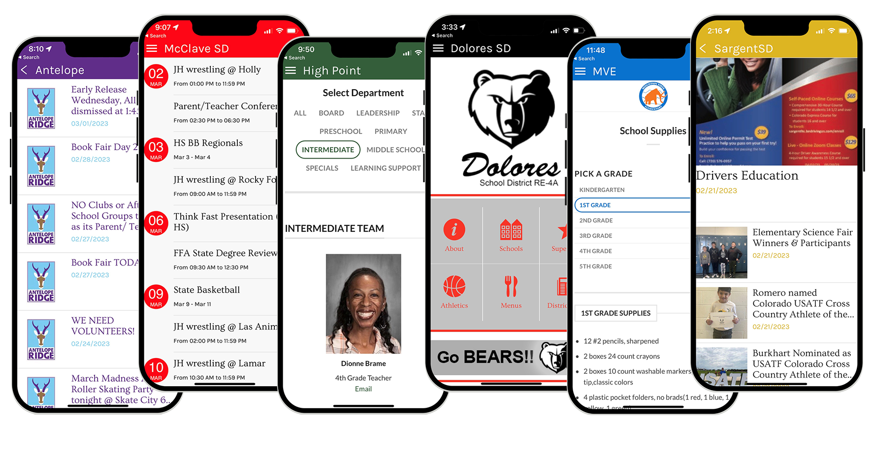 District email and text notifications to parents